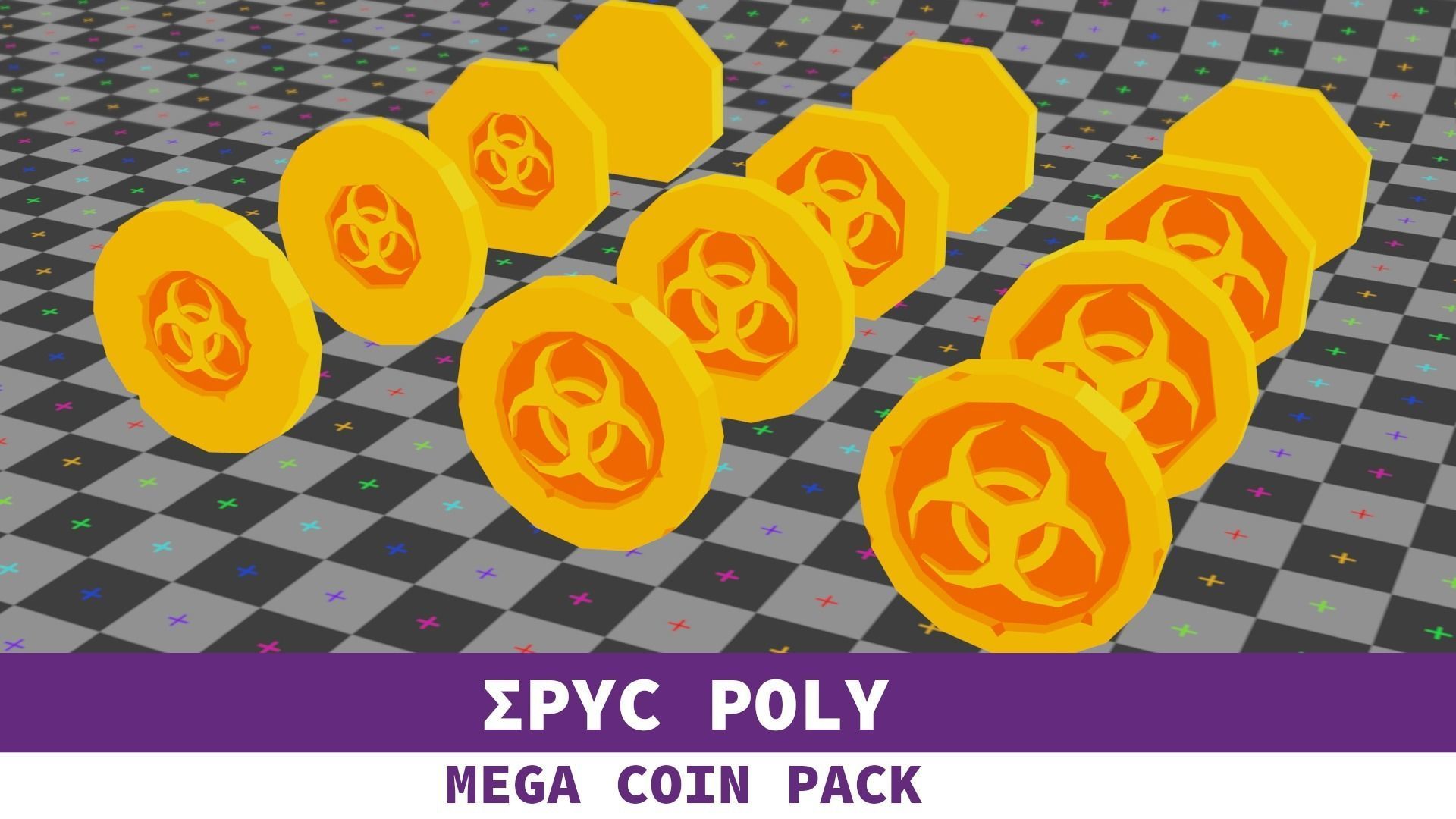 EPIC POLY - Mega Coin Pack With Two Gifts Low-poly 3D model_67