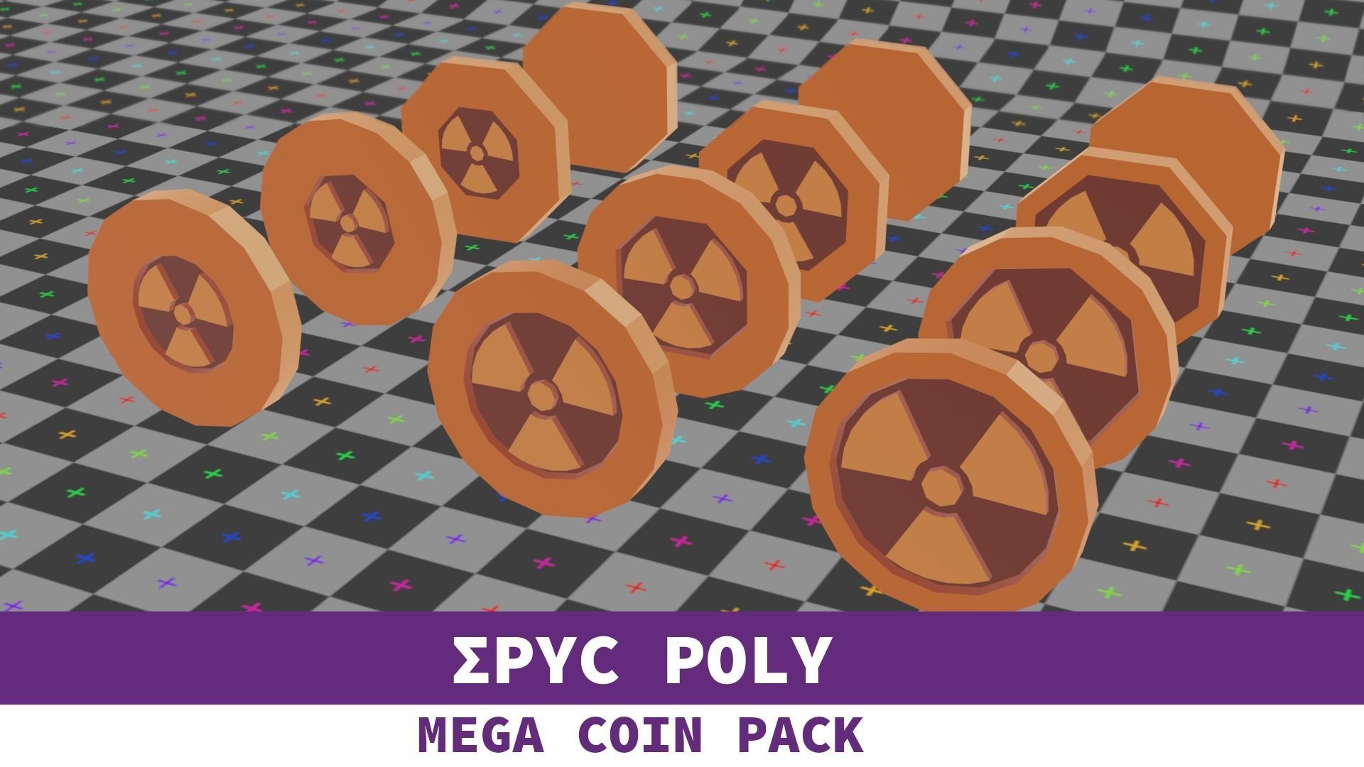 EPIC POLY - Mega Coin Pack With Two Gifts Low-poly 3D model_48