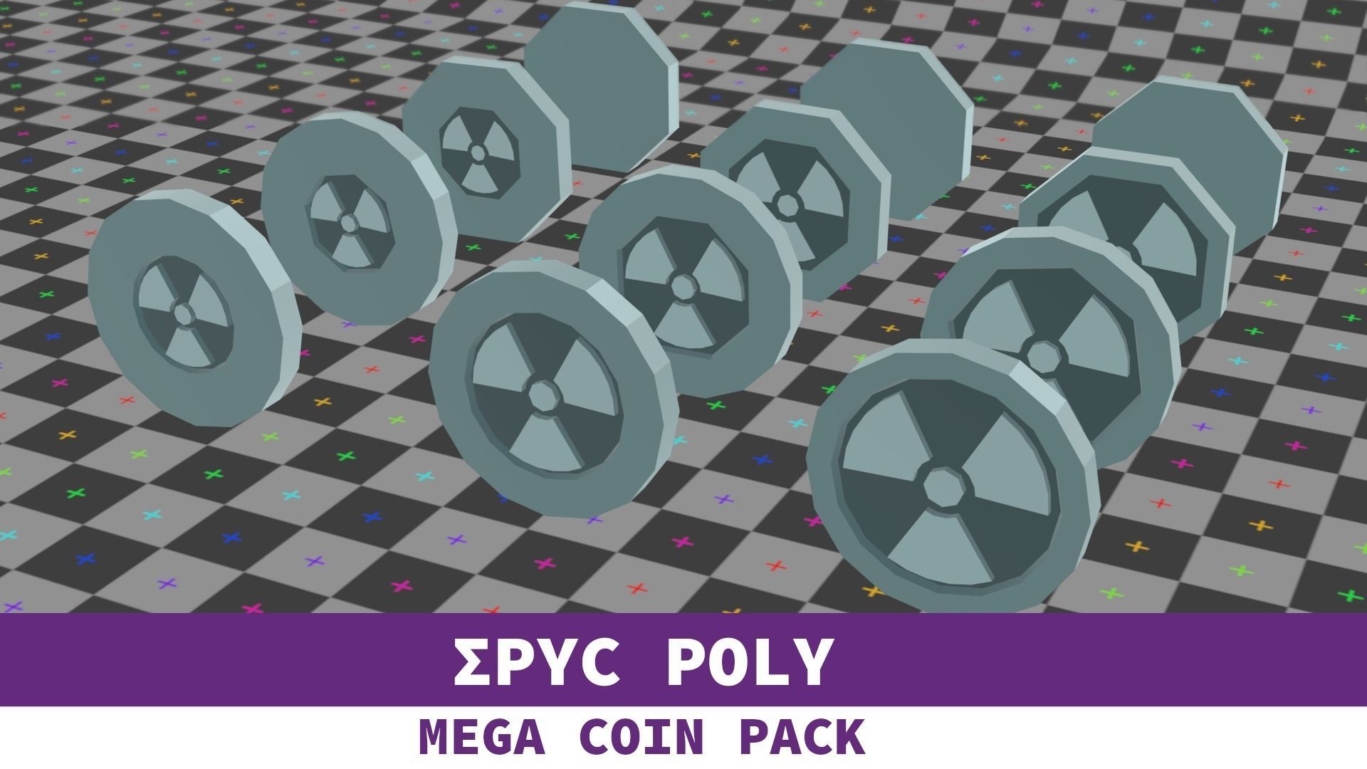 EPIC POLY - Mega Coin Pack With Two Gifts Low-poly 3D model_52