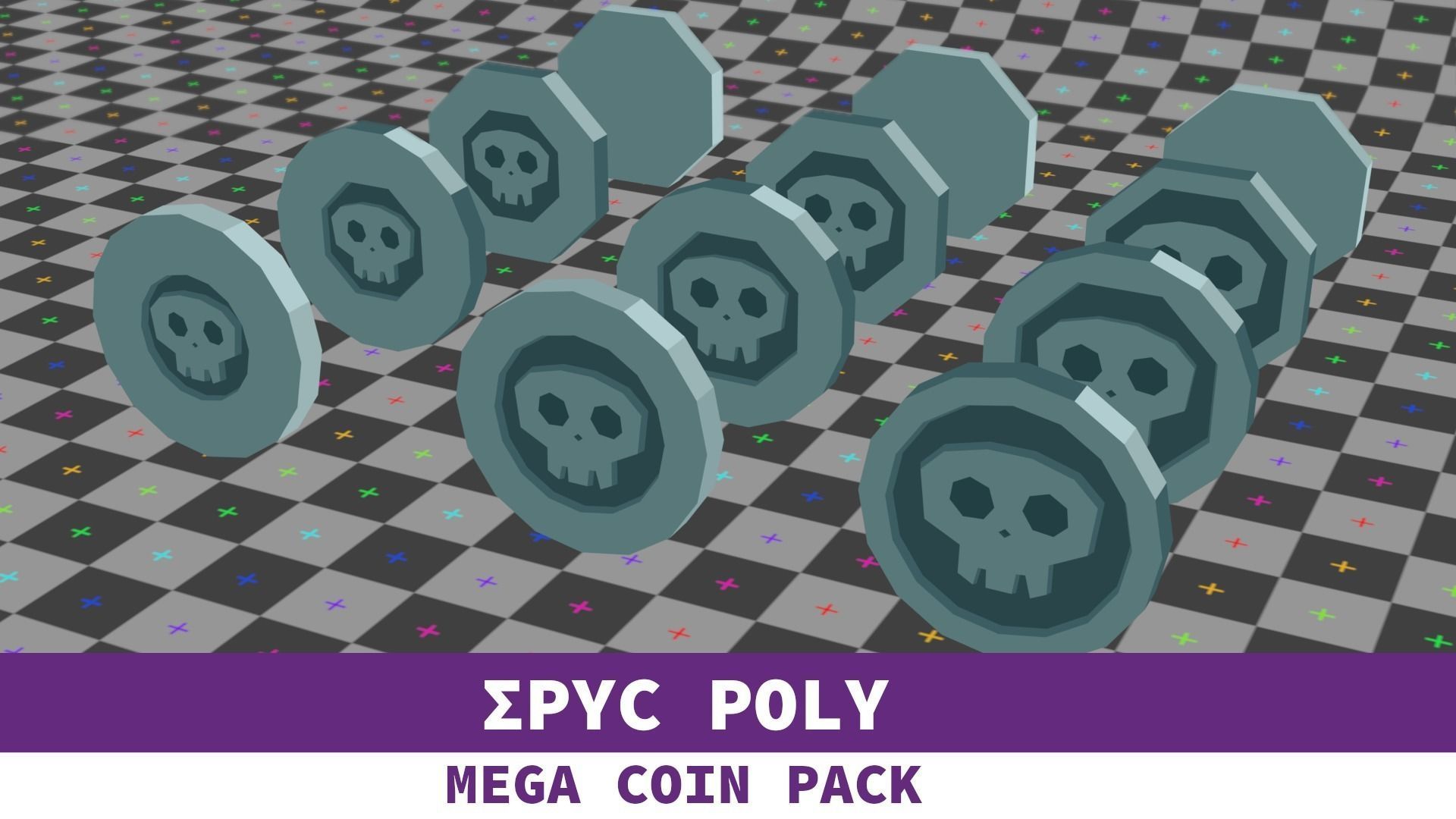 EPIC POLY - Mega Coin Pack With Two Gifts Low-poly 3D model_61
