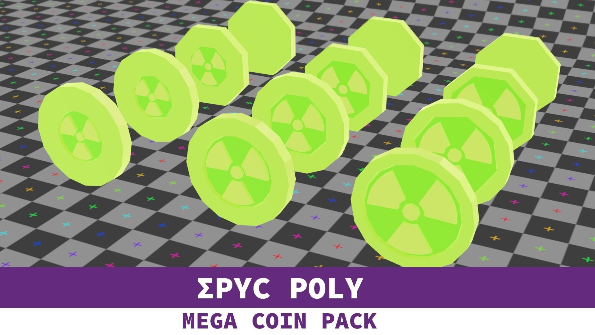 EPIC POLY - Mega Coin Pack With Two Gifts Low-poly 3D model_51