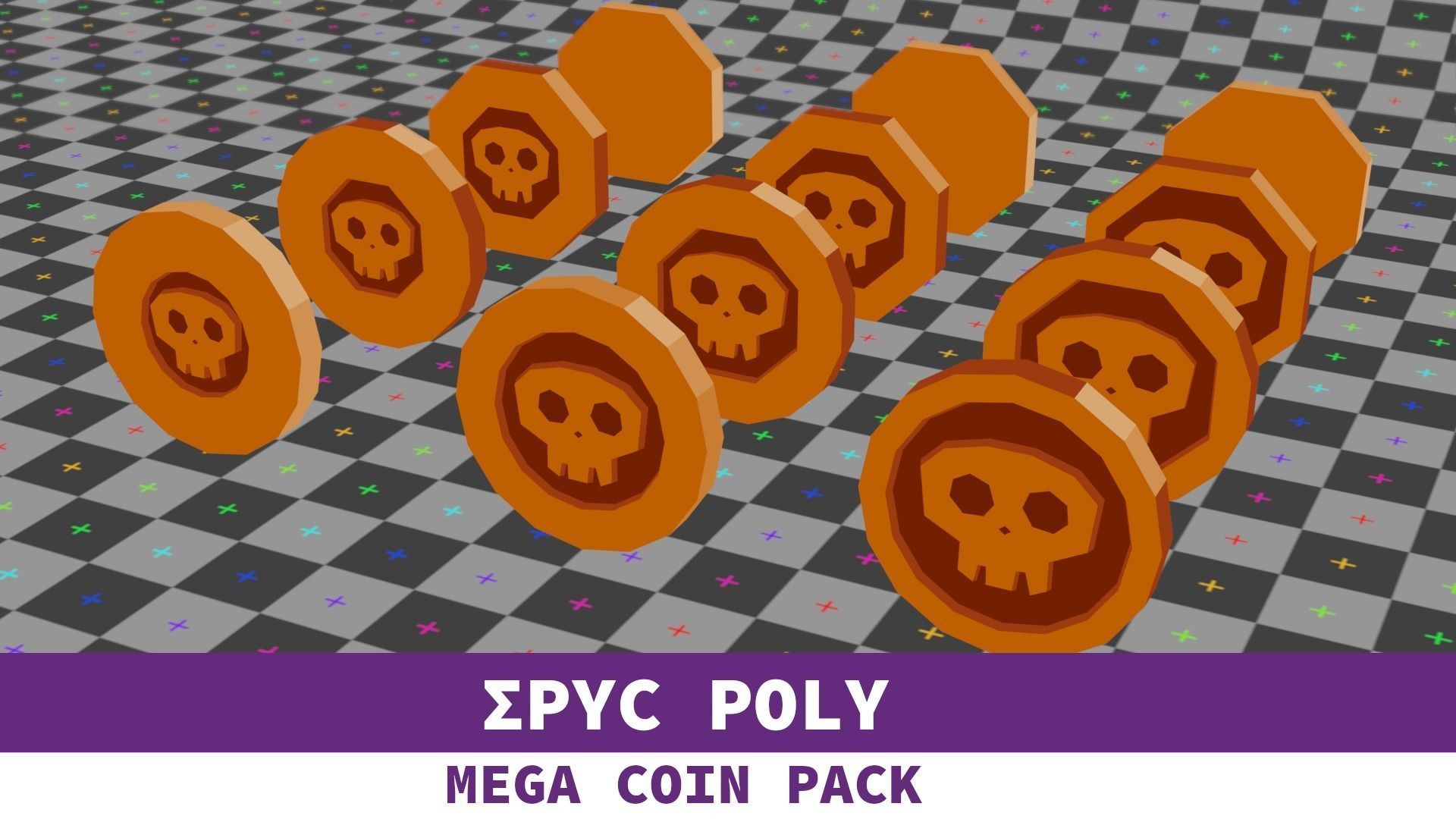 EPIC POLY - Mega Coin Pack With Two Gifts Low-poly 3D model_58