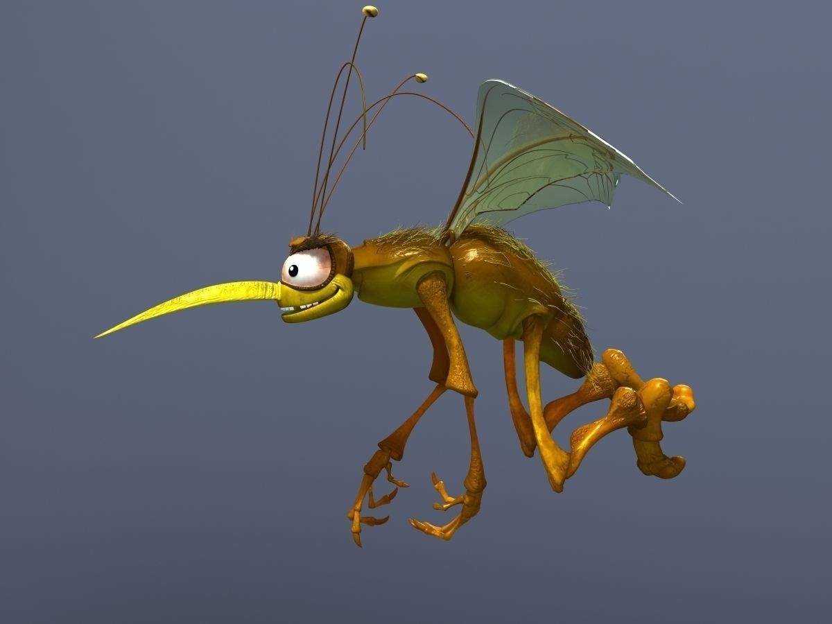Mosquito Cartoon 3D model_5