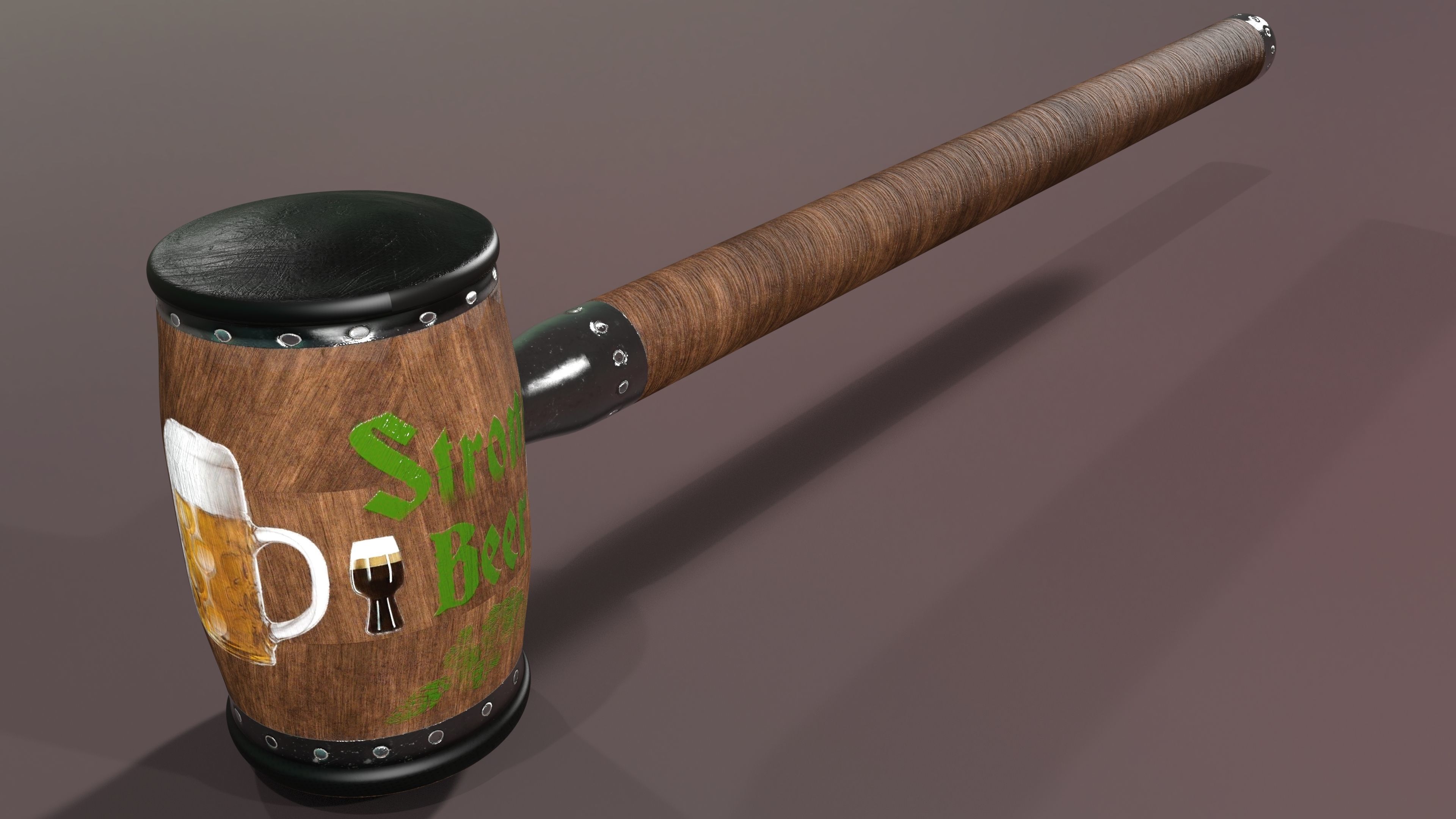 Ring-the-beerbell sword 3D model_7