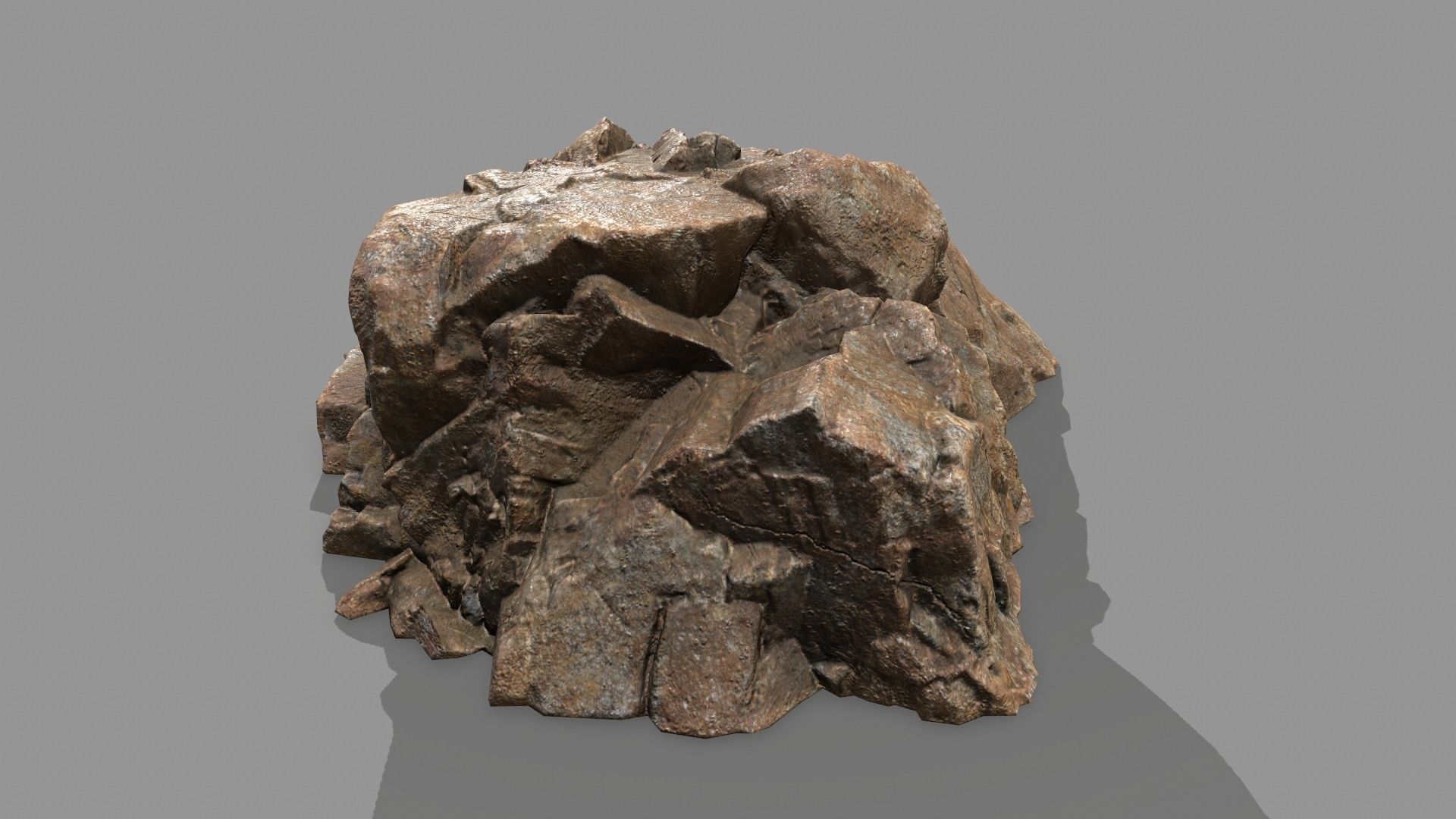 Rock Set mountain of rocks Low-poly 3D model_9