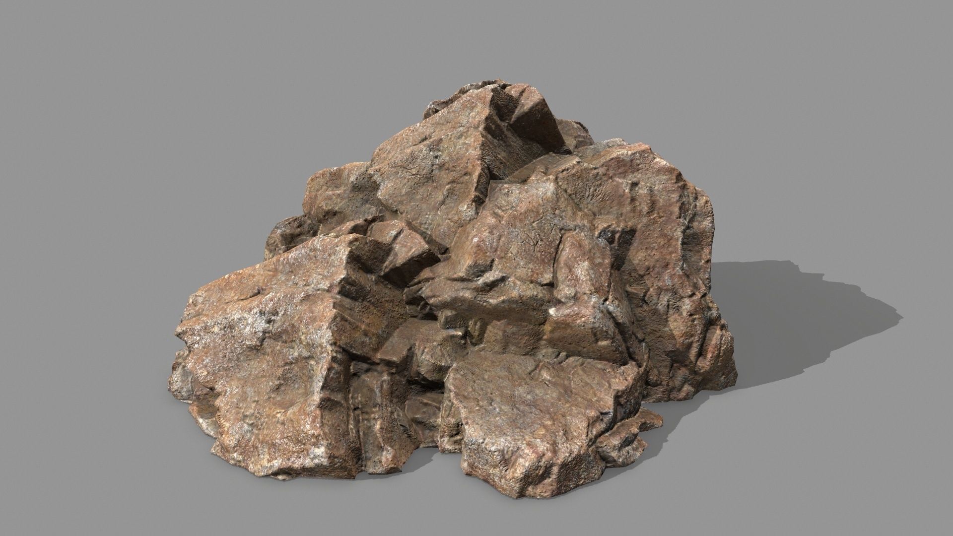 Rock Set mountain of rocks Low-poly 3D model_11