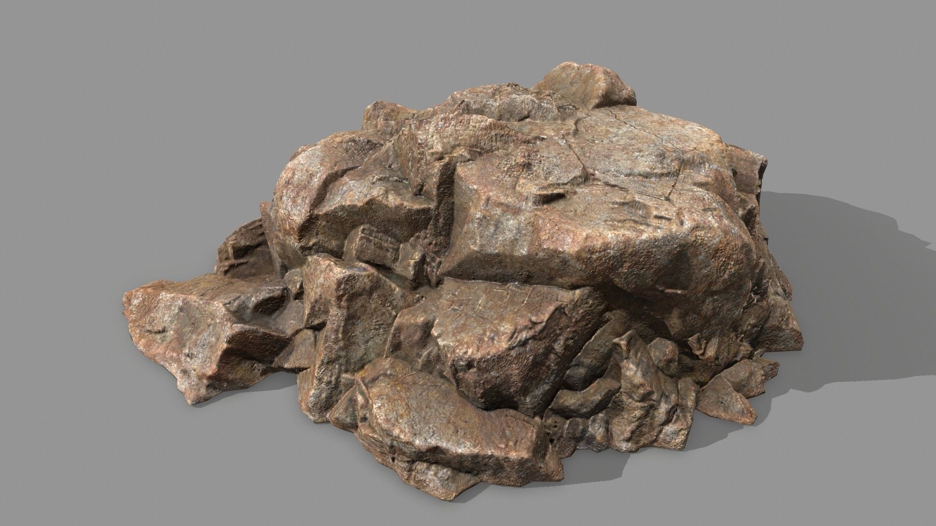Rock Set mountain of rocks Low-poly 3D model_7