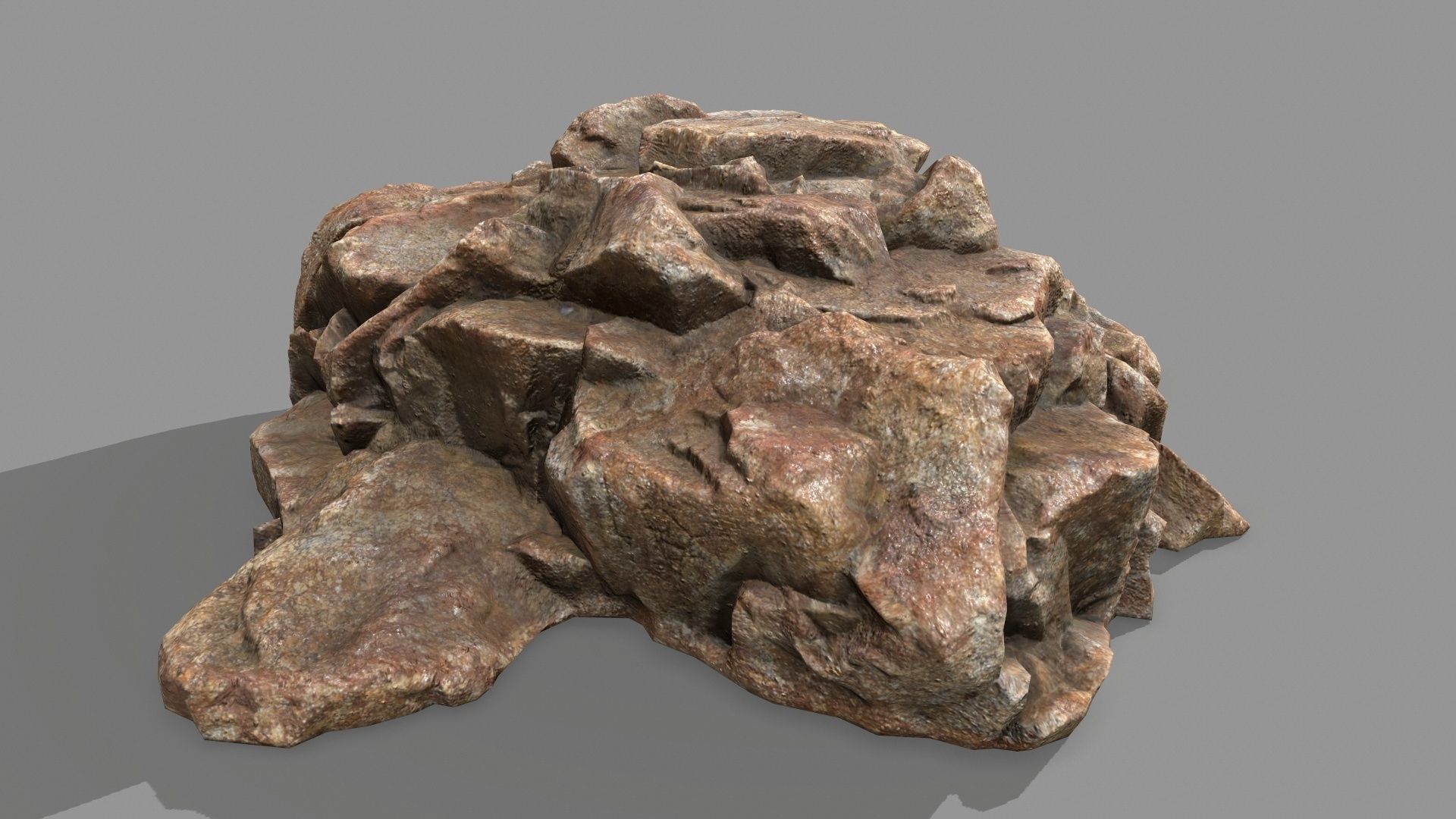 Rock Set mountain of rocks Low-poly 3D model_5