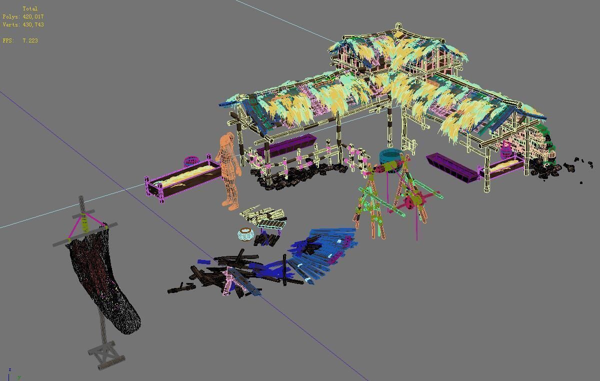 City Building - Pig Farm 3D model_3