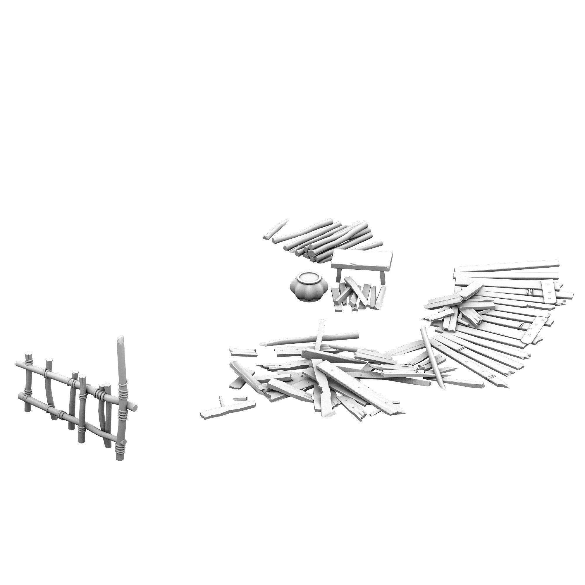 City Building - Pig Farm 3D model_10