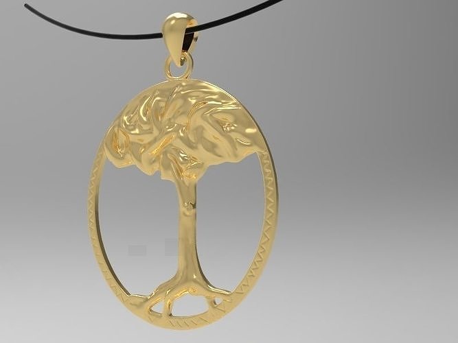 simple Tree pendant Free 3D print model