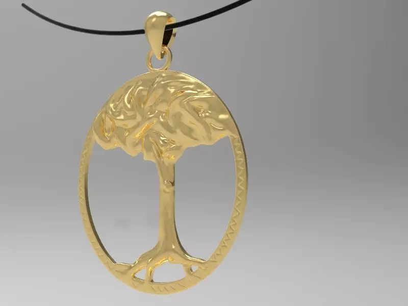 simple Tree pendant Free 3D print model