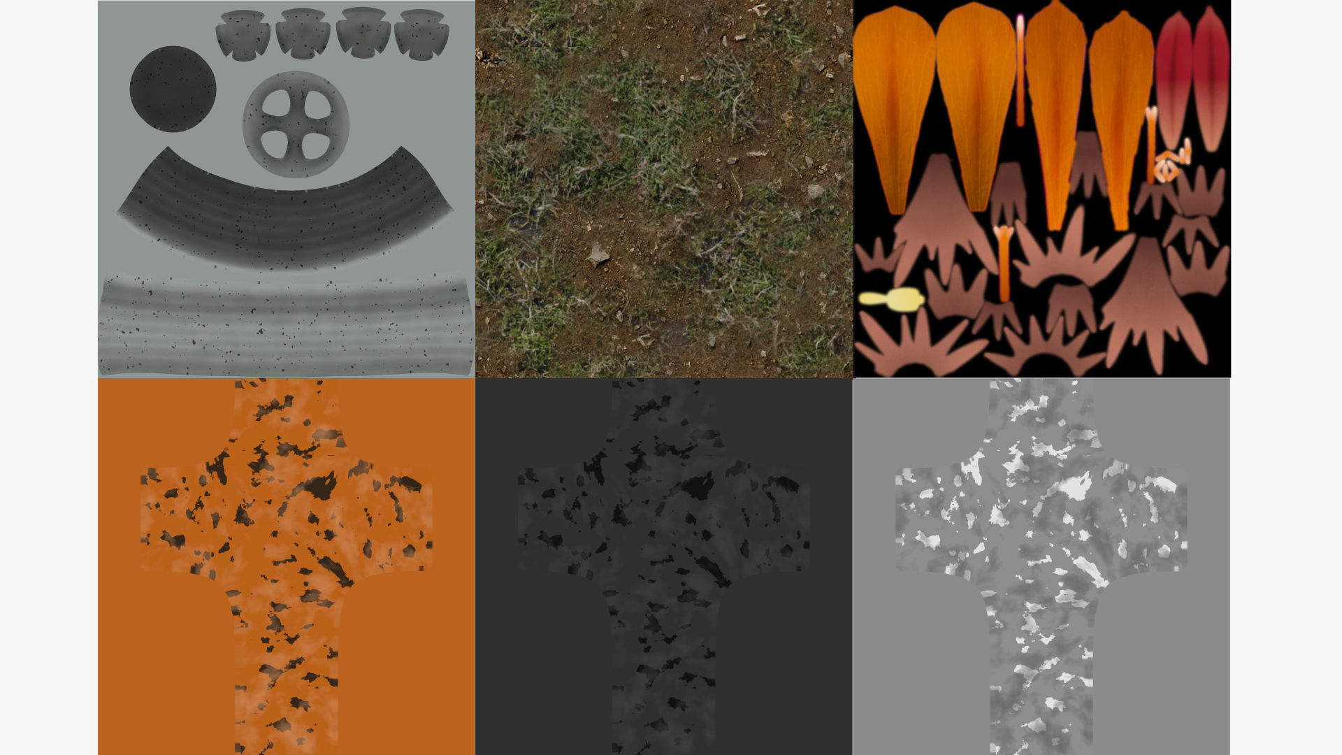 Stlyzed Cactus Set 3D model_10