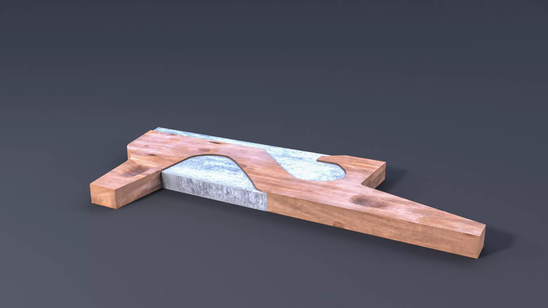 Cafe for two Low-poly 3D model_0