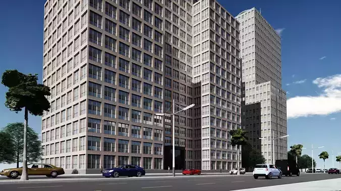 CITY BUILDINGS-LOW POLY Free low-poly 3D model