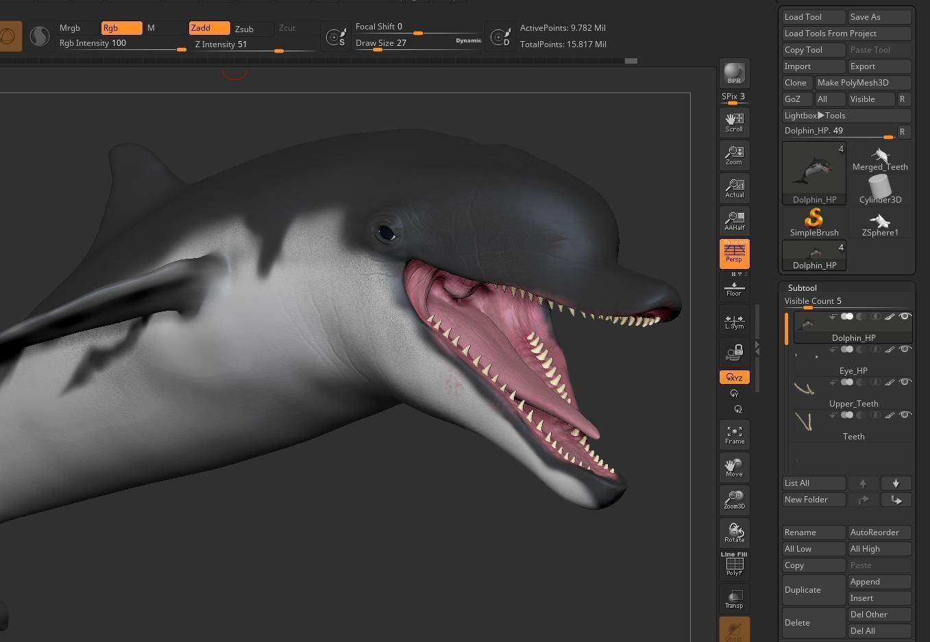 Dolphin Sculpt 3D model_10