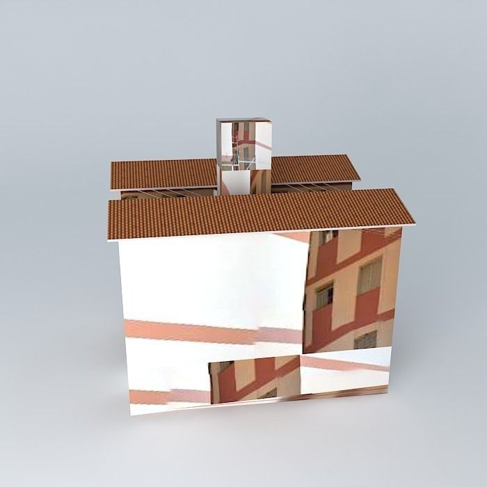 Residential groupie block 2 Block 1 Free 3D model_2