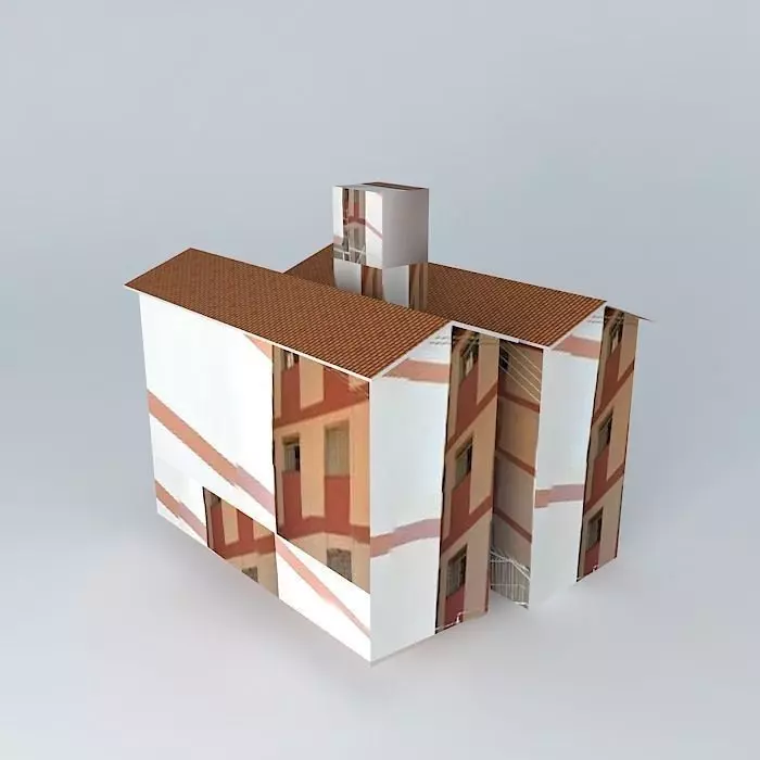 Residential groupie block 2 Block 1 Free 3D model_0