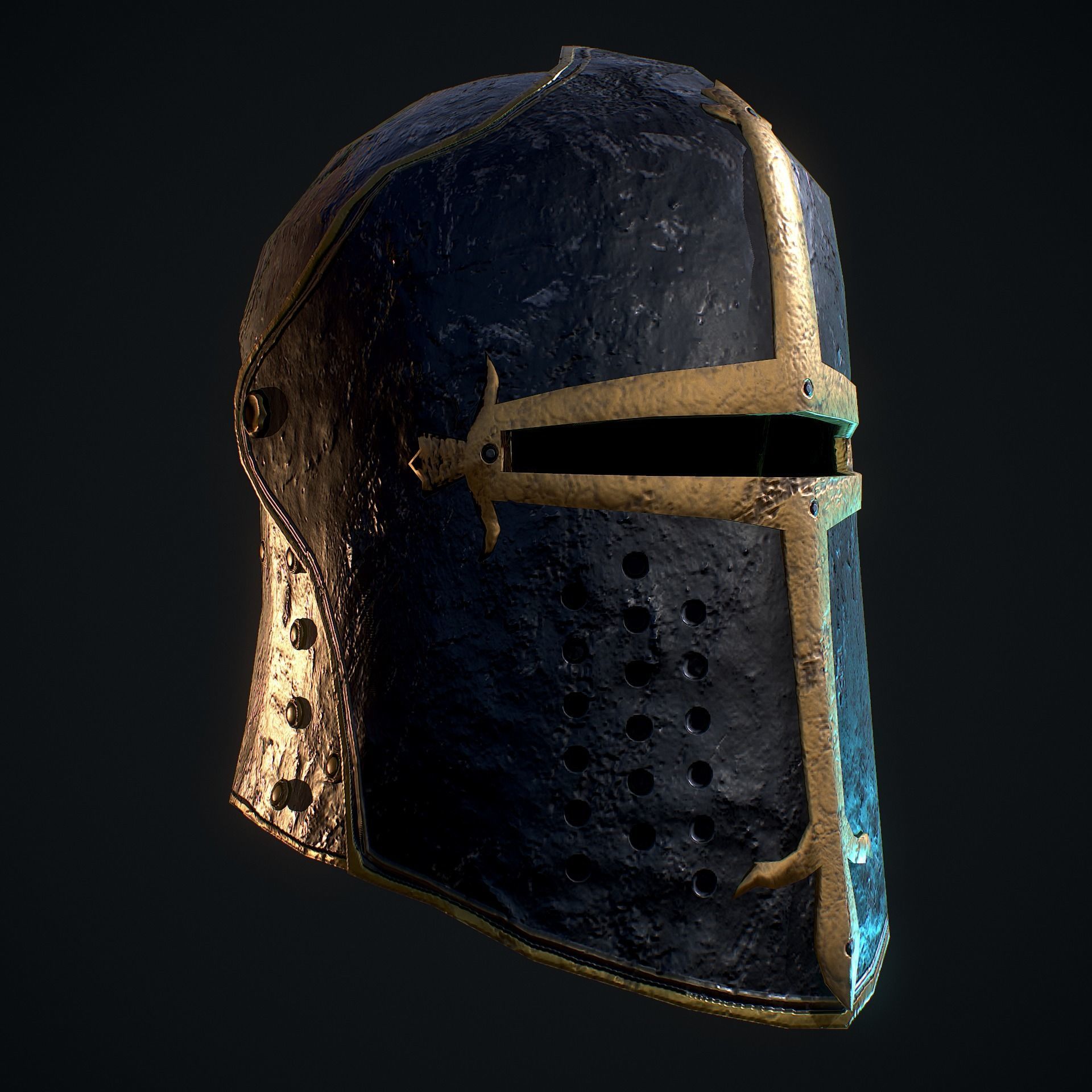  HIE Helmet D200226 Low-poly 3D model_7