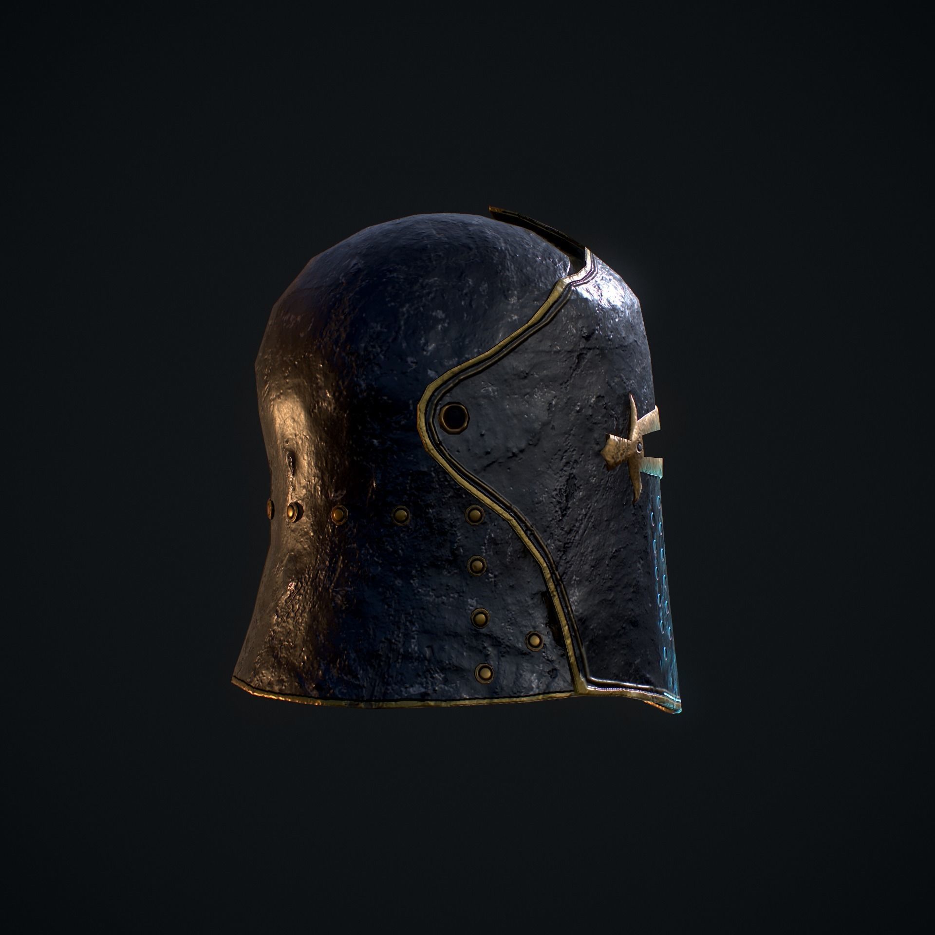  HIE Helmet D200226 Low-poly 3D model_6