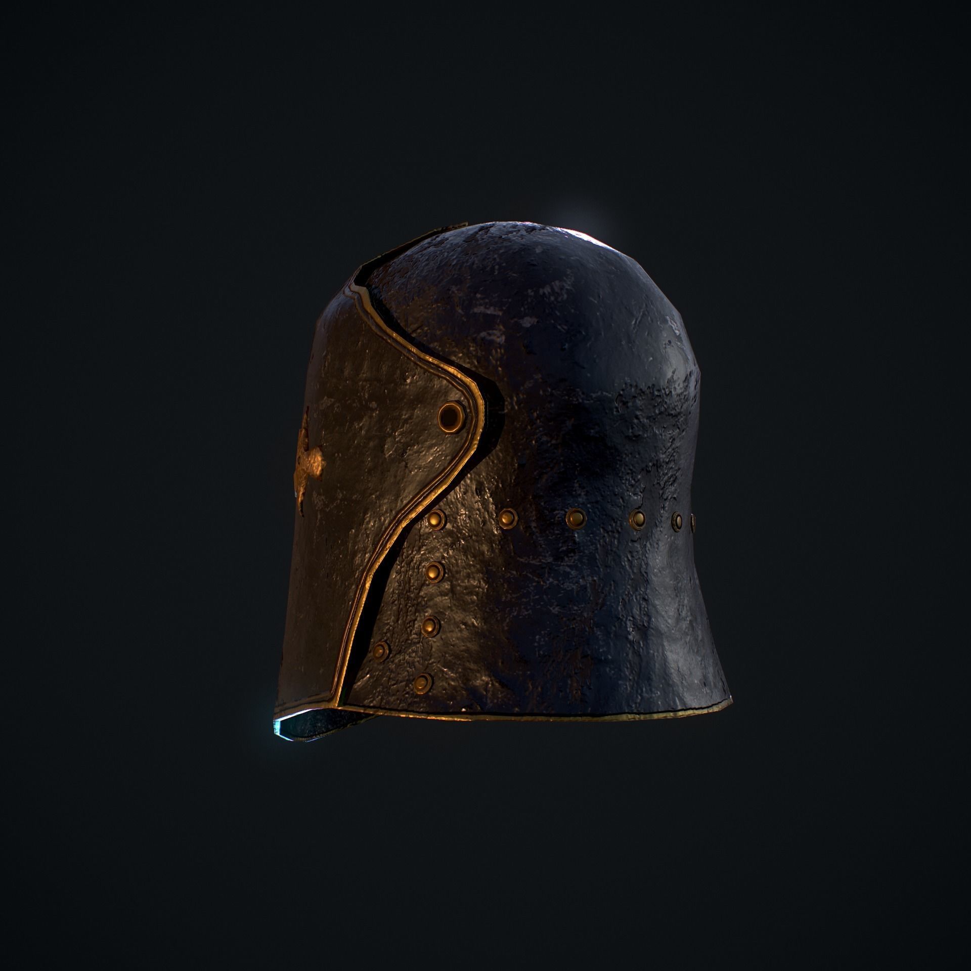  HIE Helmet D200226 Low-poly 3D model_5