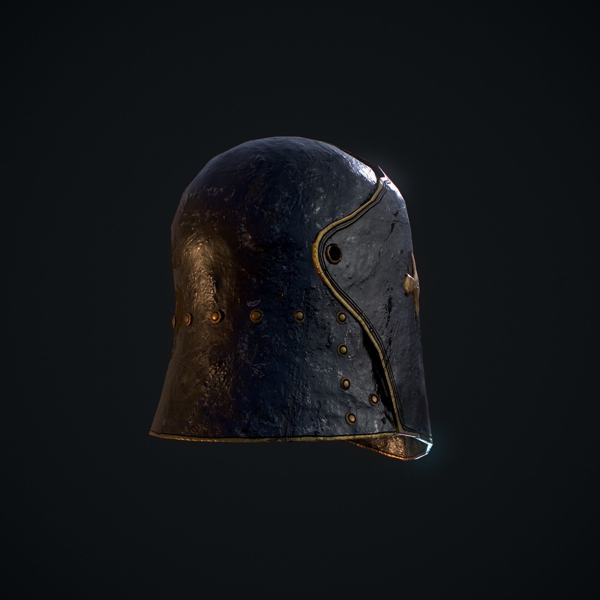  HIE Helmet D200226 Low-poly 3D model_3