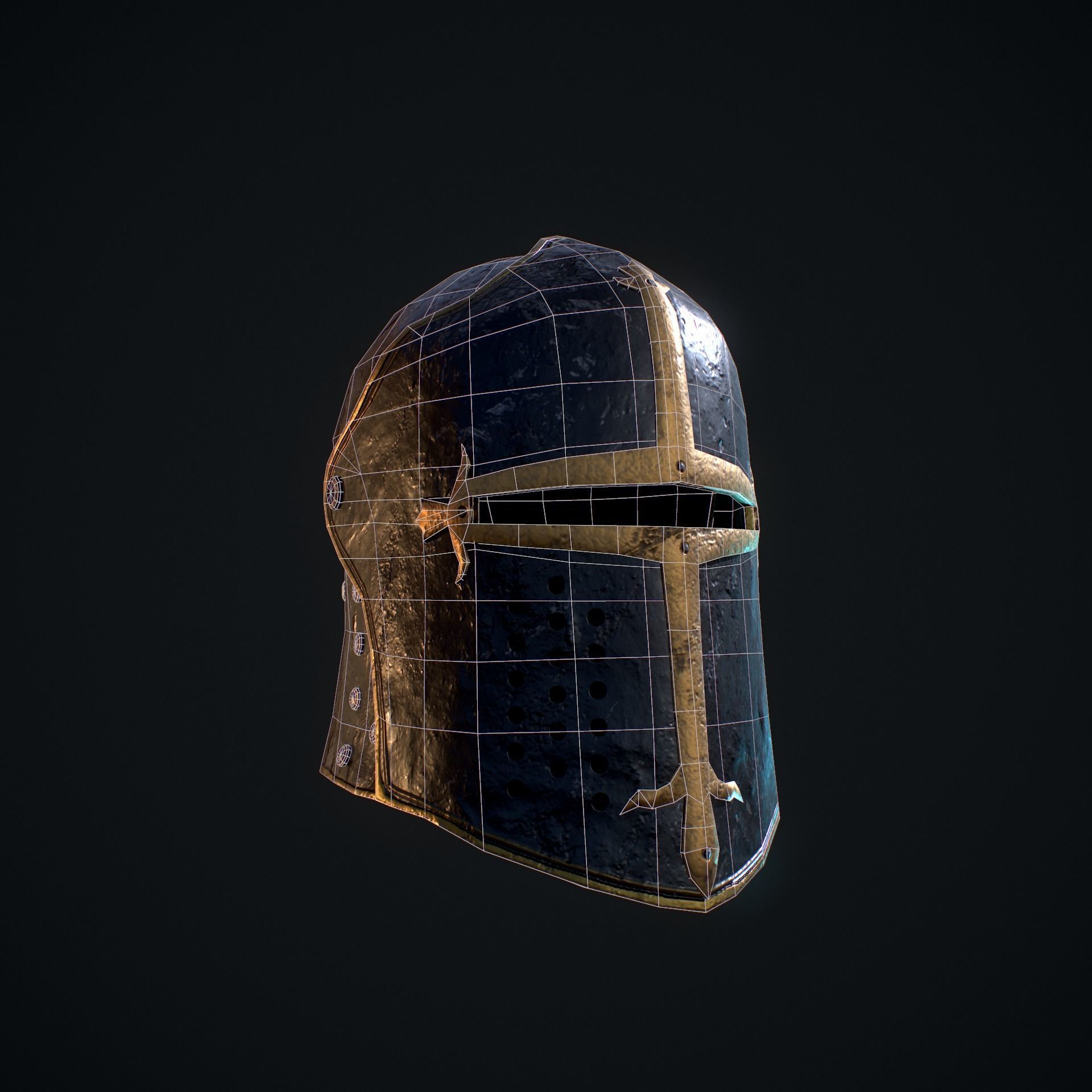  HIE Helmet D200226 Low-poly 3D model_2