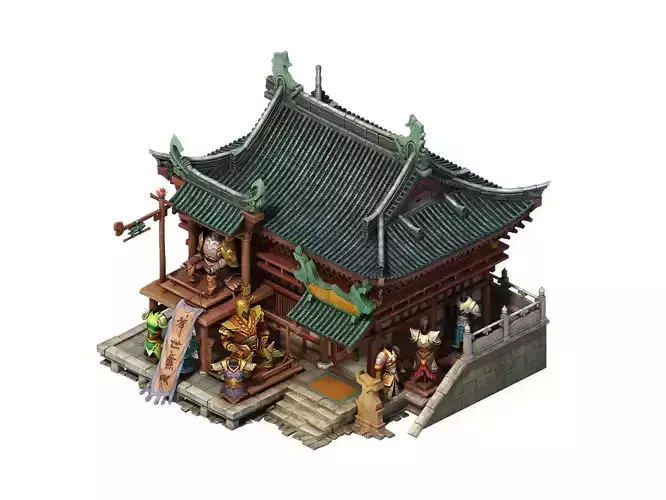 Game model - City armor shop equipment shop