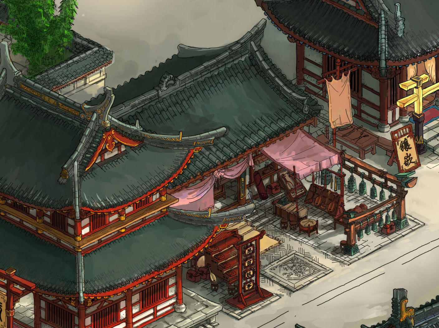 Game Model - City - Musical Instrument Shop 3D model_2