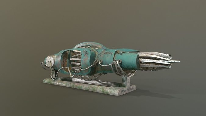 Old Rusted Generator Low-poly 3D model