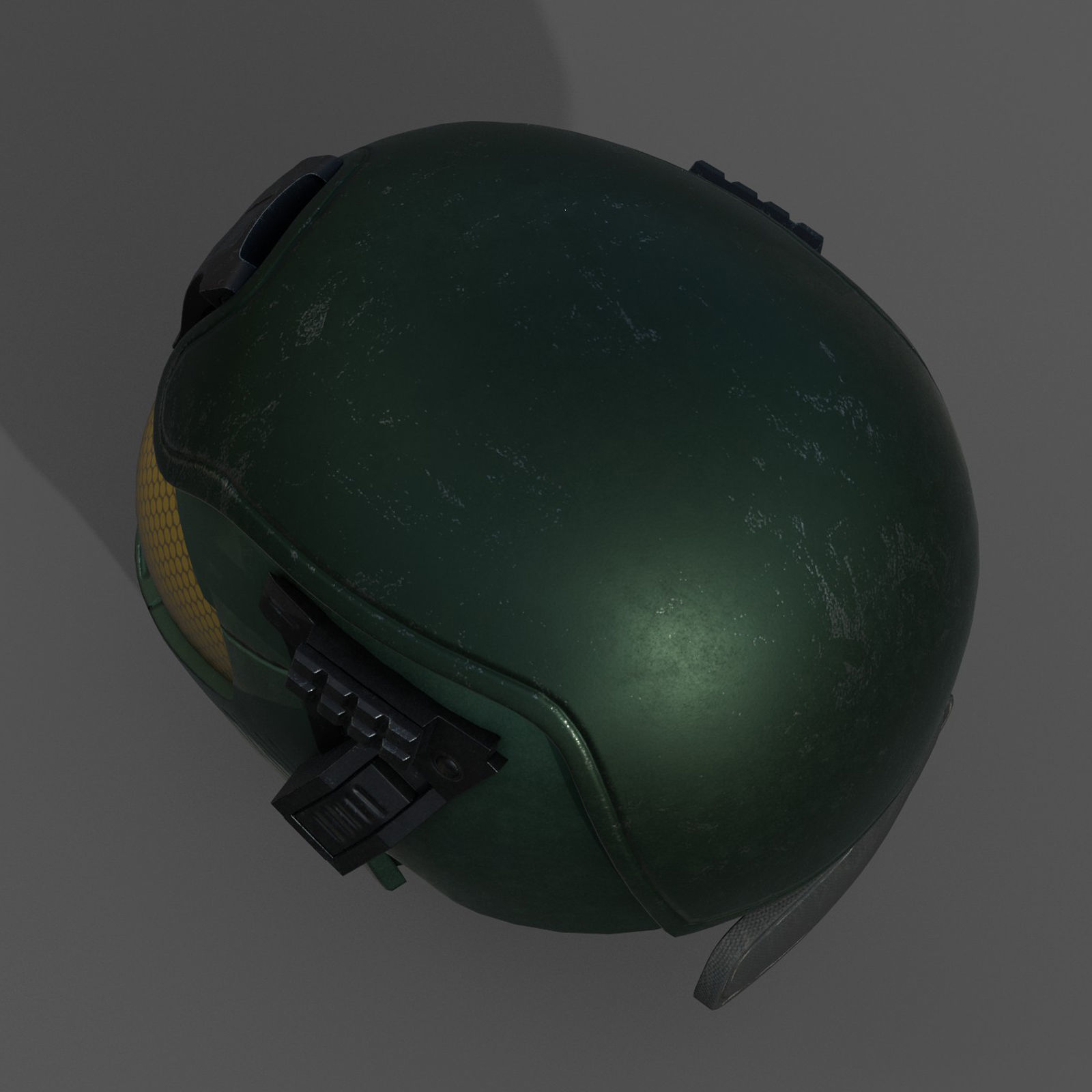 Helmet scifi military futuristic technology cyborg artfiction Low-poly 3D model_9