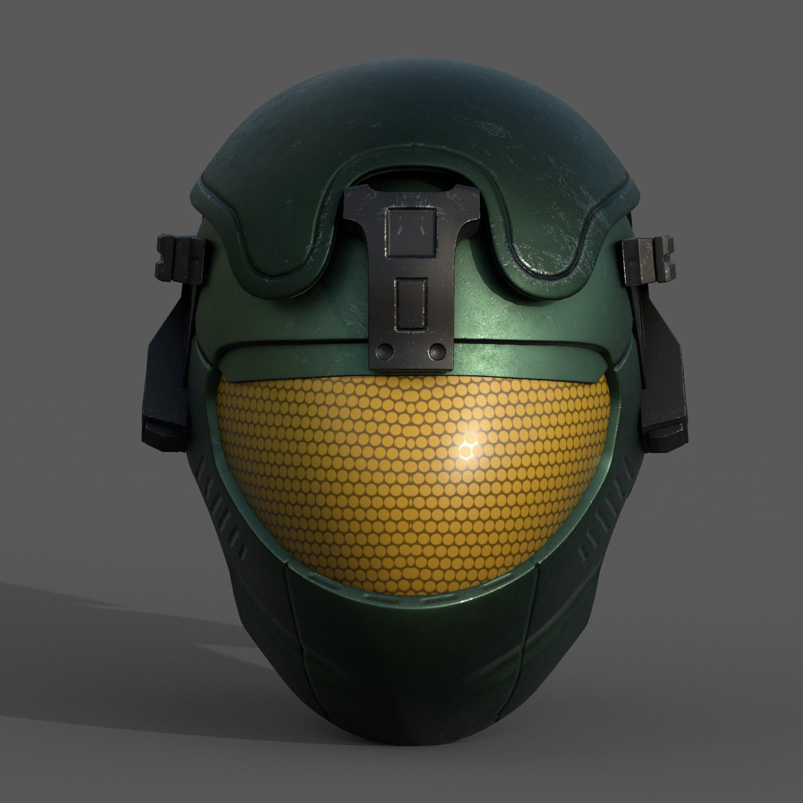 Helmet scifi military futuristic technology cyborg artfiction Low-poly 3D model_1