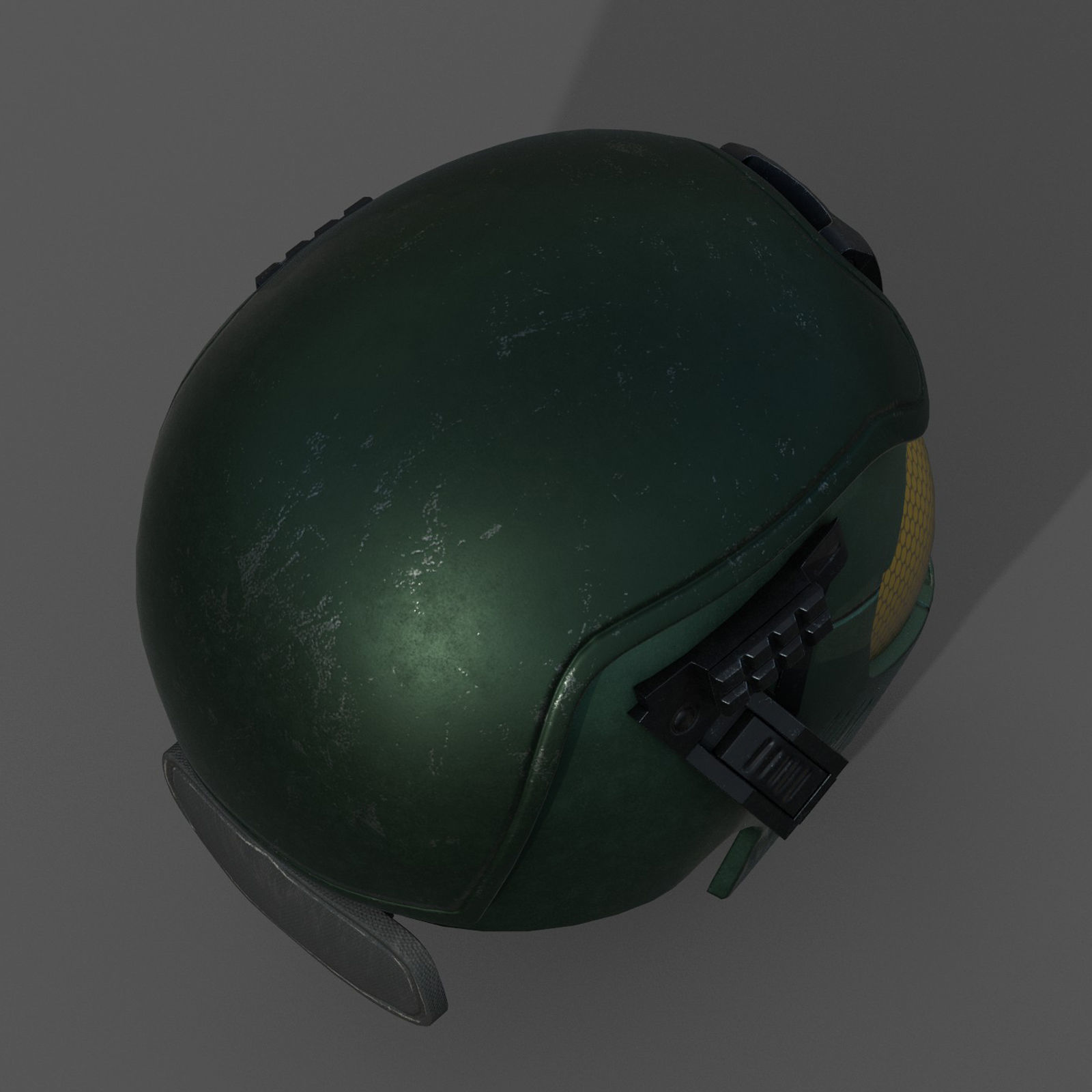 Helmet scifi military futuristic technology cyborg artfiction Low-poly 3D model_4