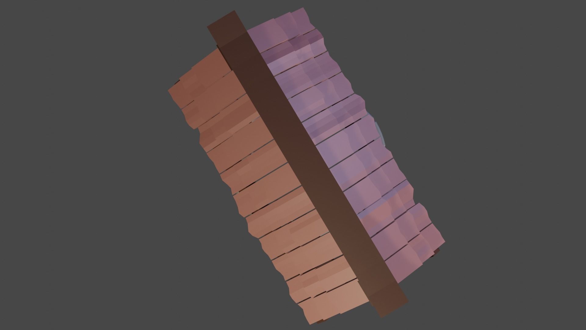 Simple well - 4 materials  3D model_2