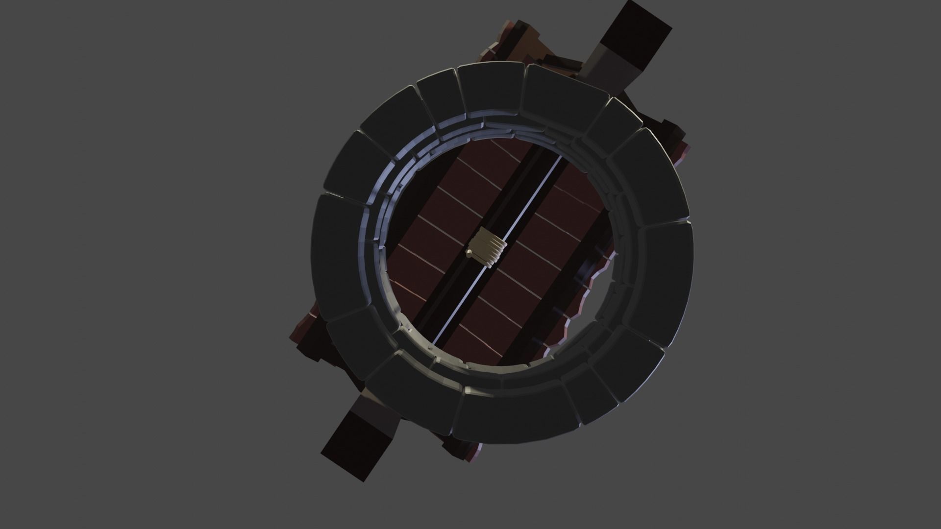 Simple well - 4 materials  3D model_3