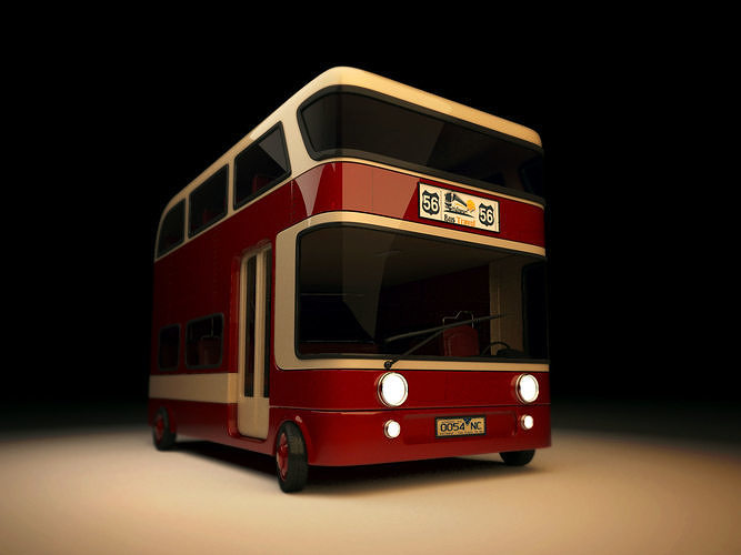 Stylized Bus 3D model