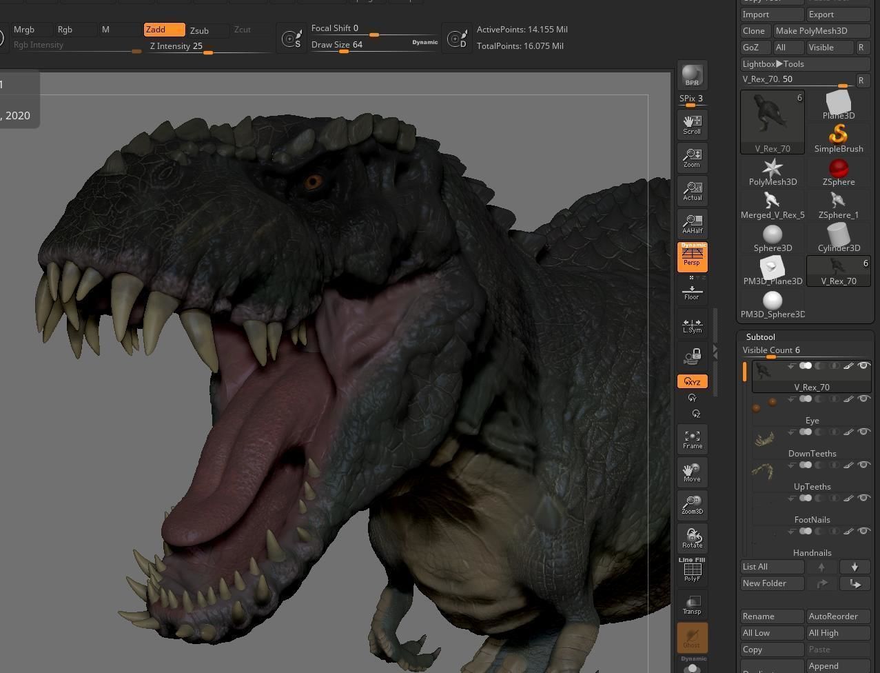 V Rex Sculpt Projects 3D model_2