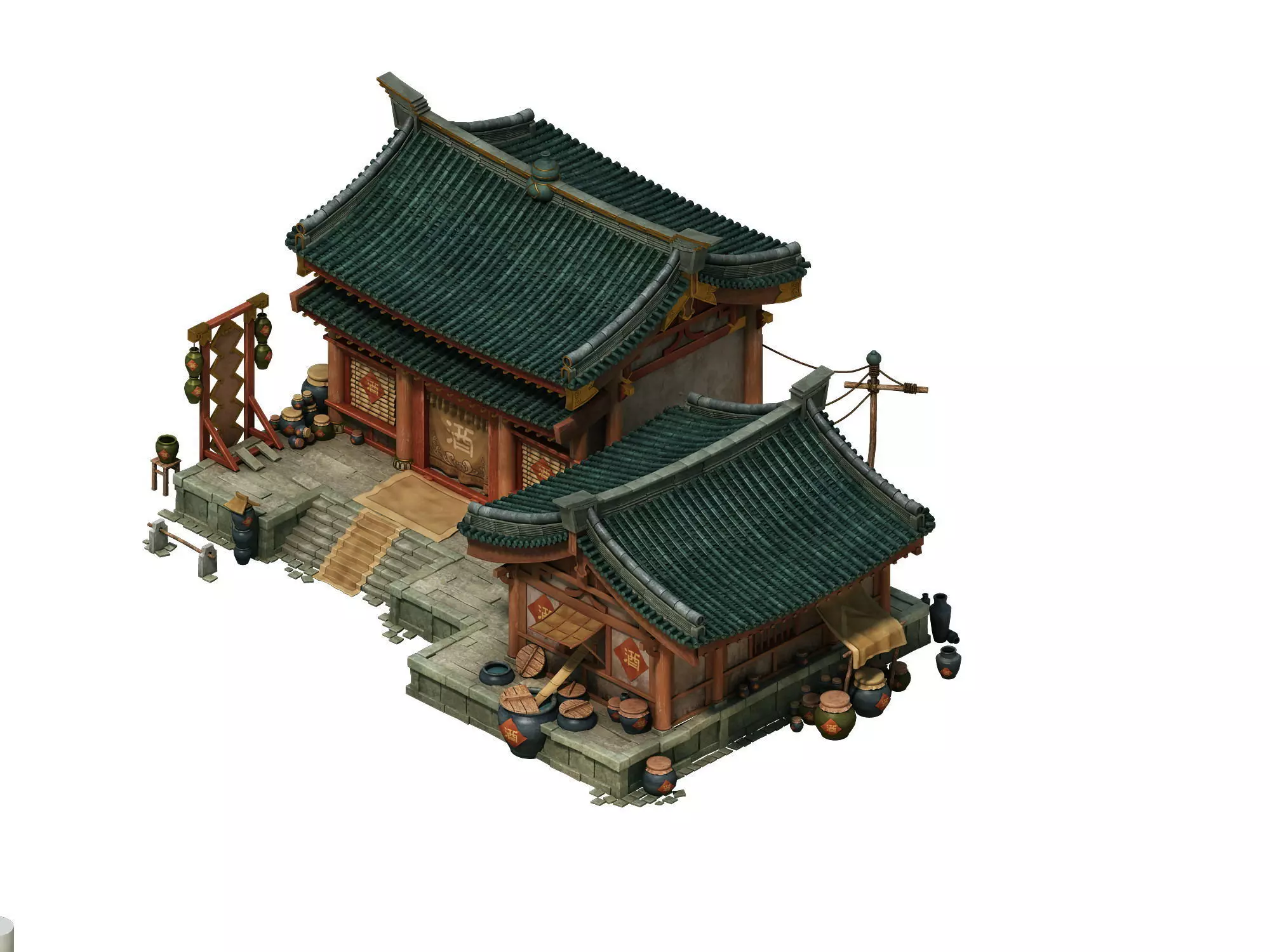 Game Model - City - Wine Shop 3D model_0