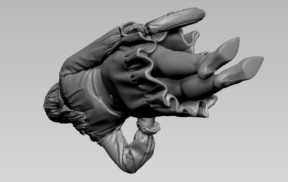 young girl in dress and high heels with a handbag 3D print model_3