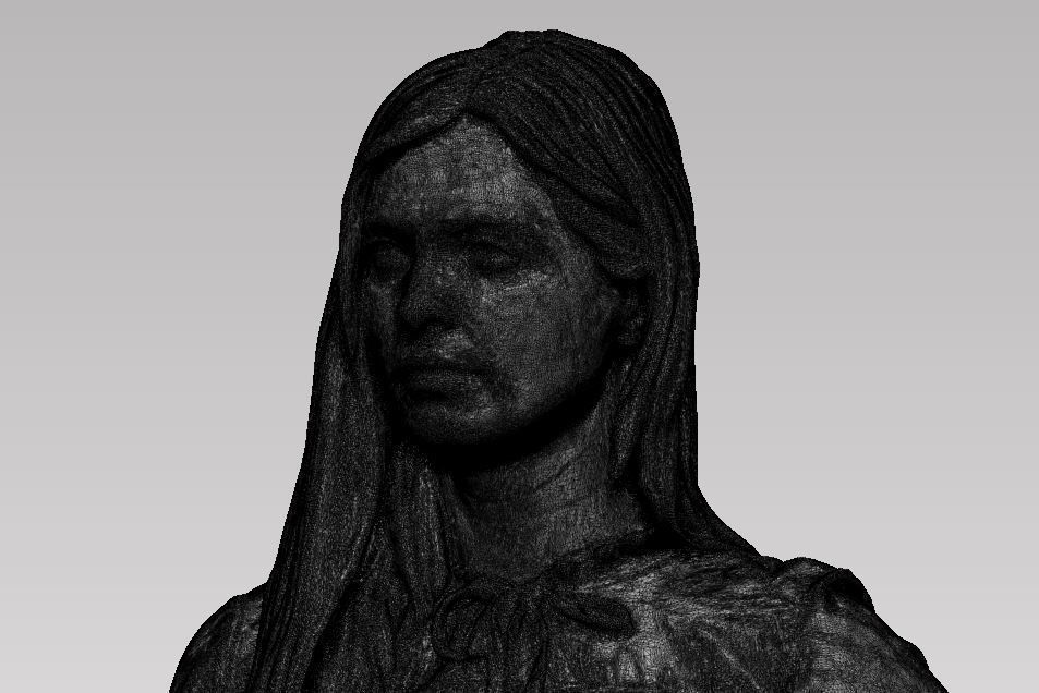 young girl in dress and high heels with a handbag 3D print model_67