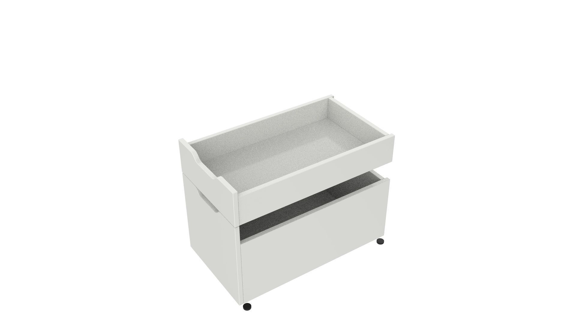 ALEX Drawer Unit White With 4 Drawers 3D model_15