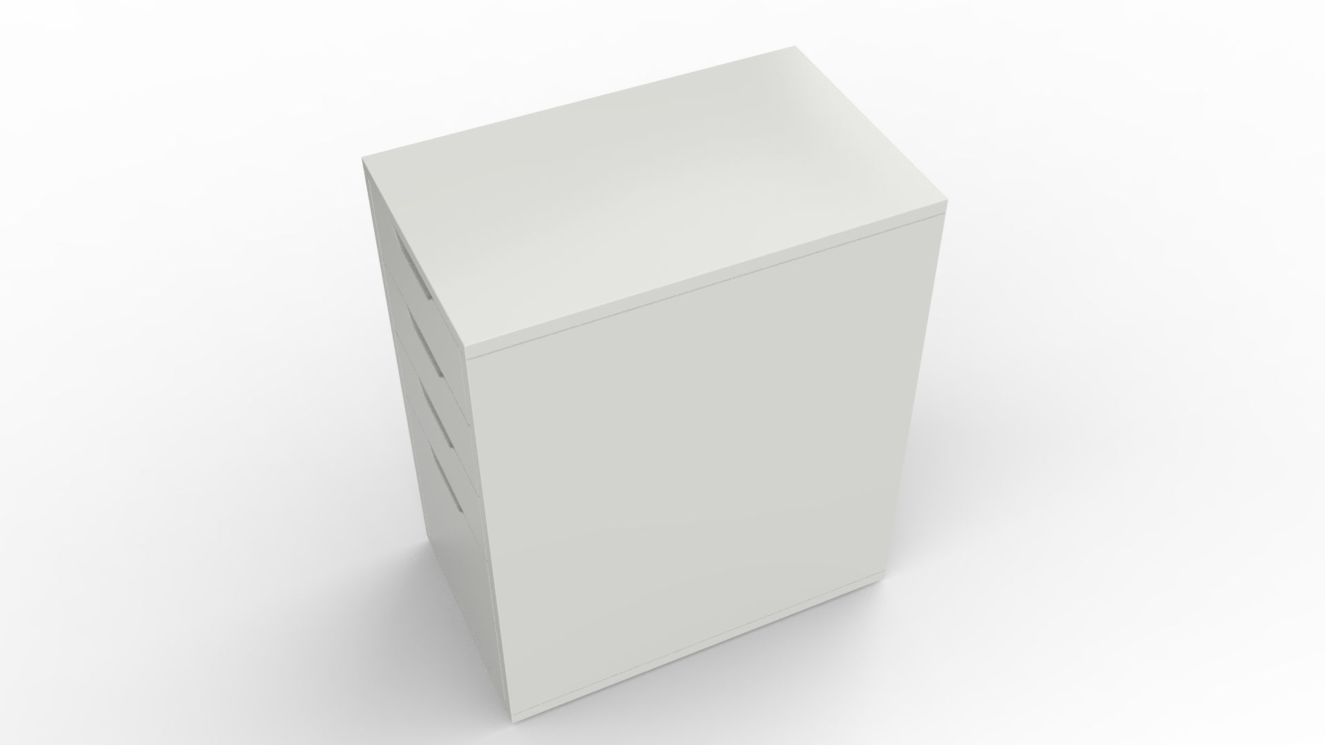 ALEX Drawer Unit White With 4 Drawers 3D model_9