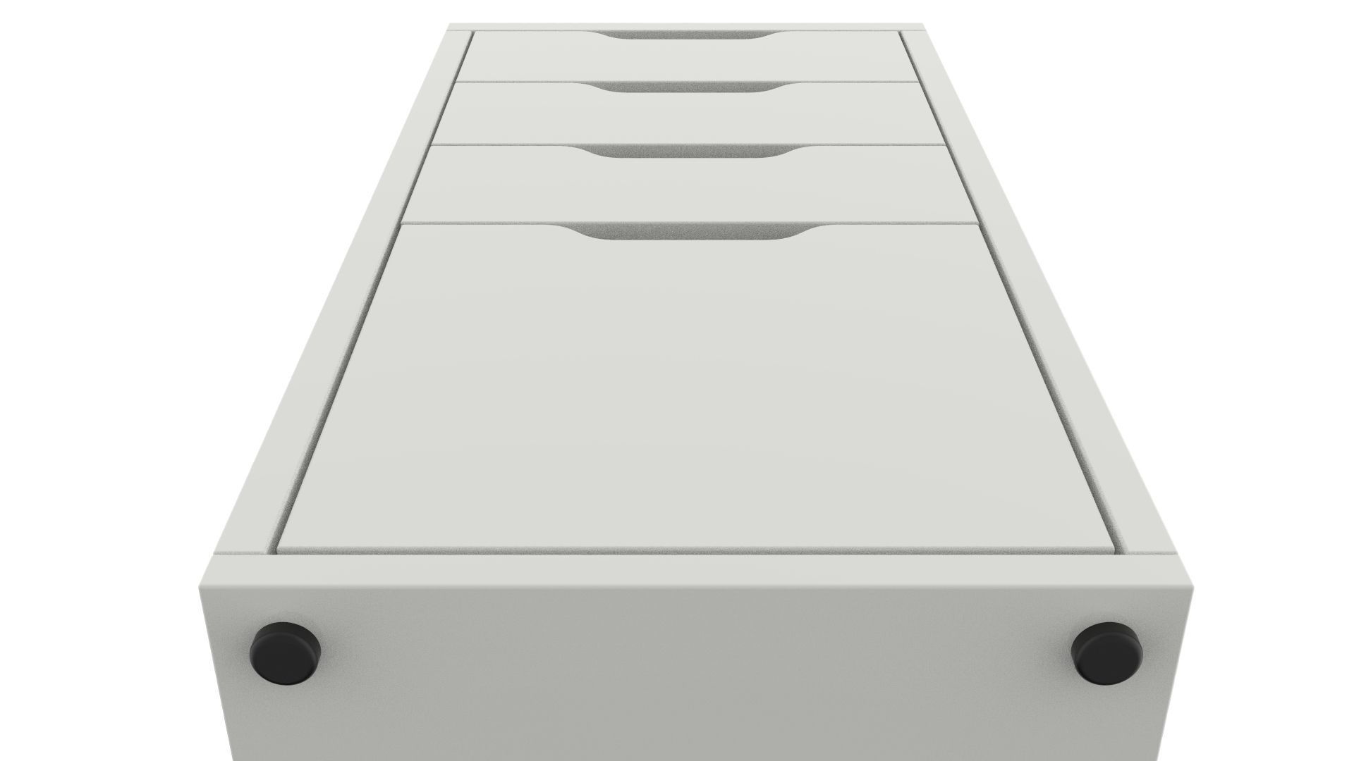 ALEX Drawer Unit White With 4 Drawers 3D model_11