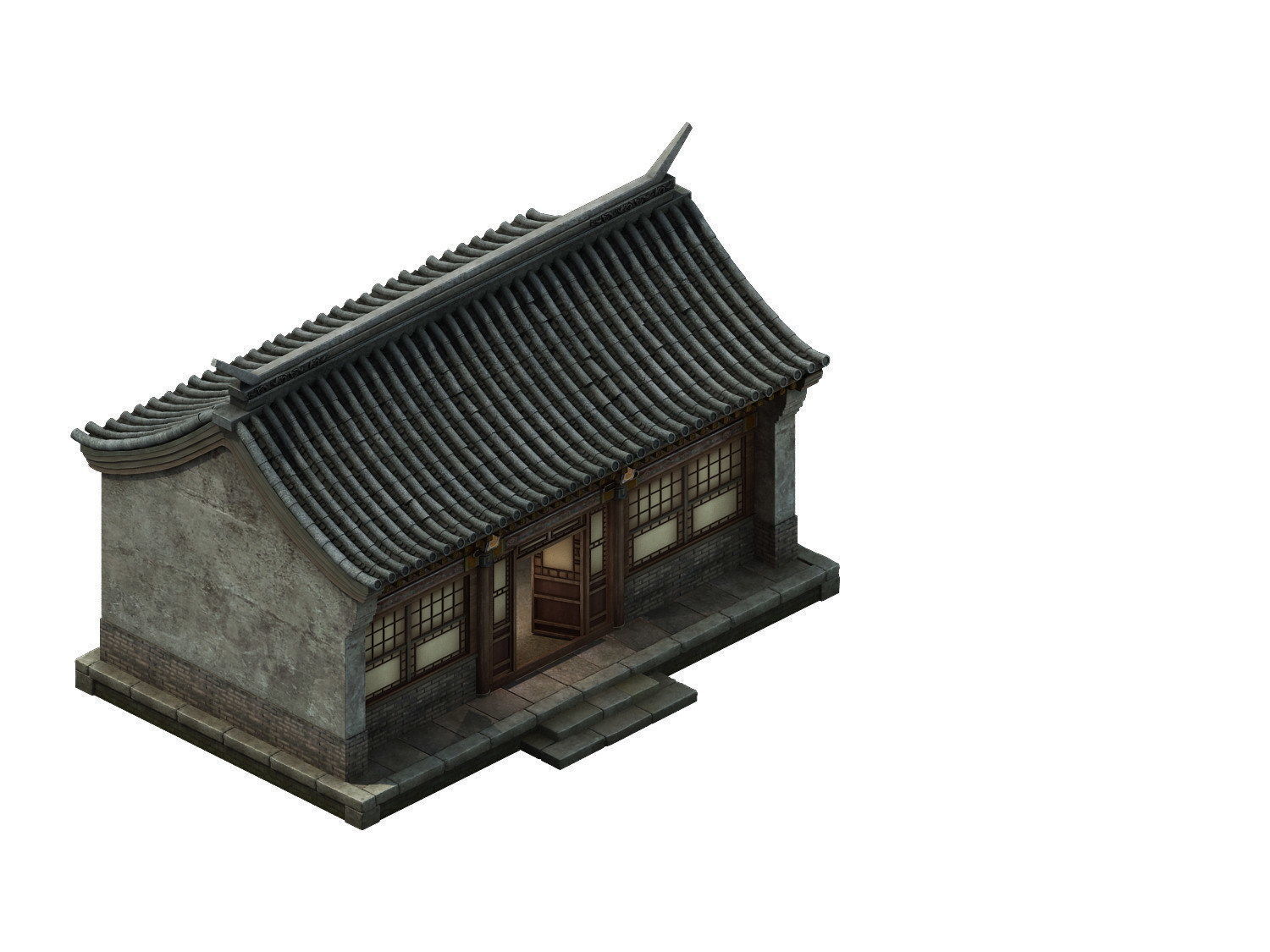 Game model - city - ordinary residential 3D model_2