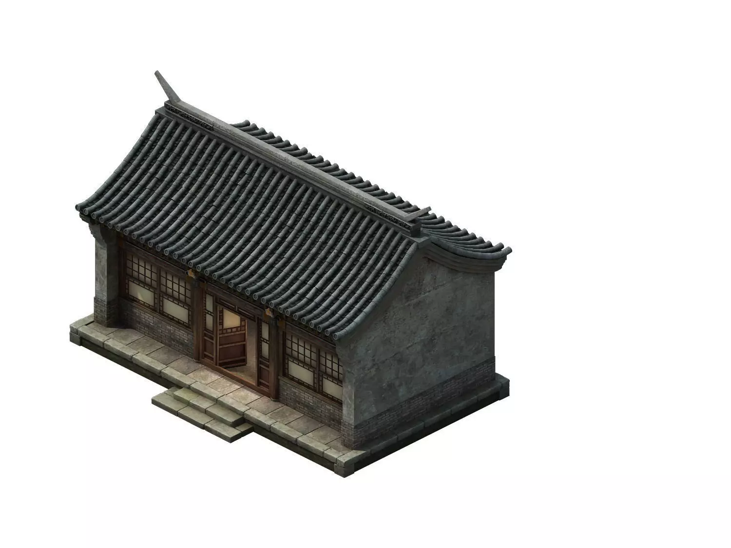 Game model - city - ordinary residential 3D model_0