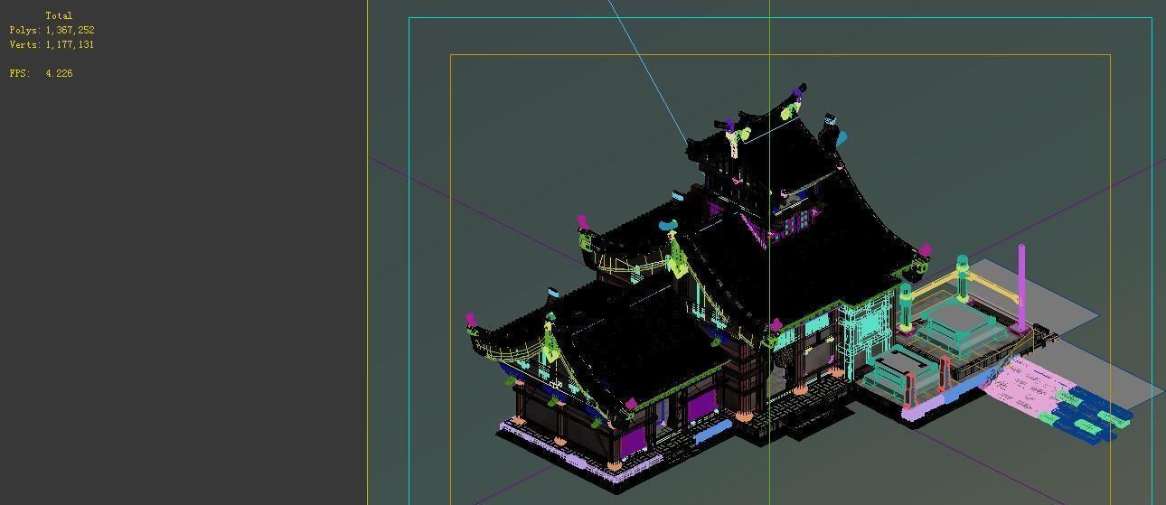 Game model - the city - ride pet shop 3D model_1