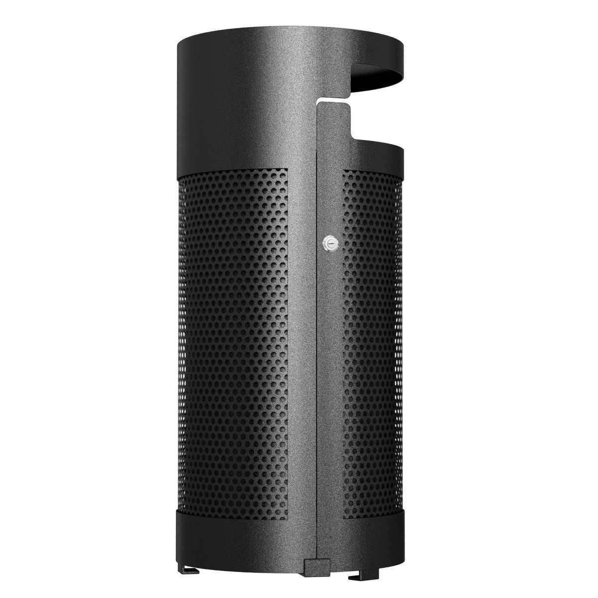 Tropitone District Round Waste Receptacle with Door and Bonnet 3D model_3