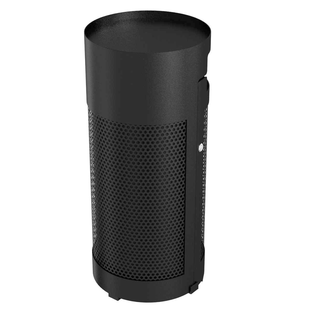 Tropitone District Round Waste Receptacle with Door and Bonnet 3D model_2