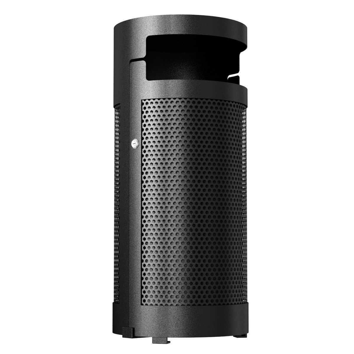 Tropitone District Round Waste Receptacle with Door and Bonnet 3D model_4