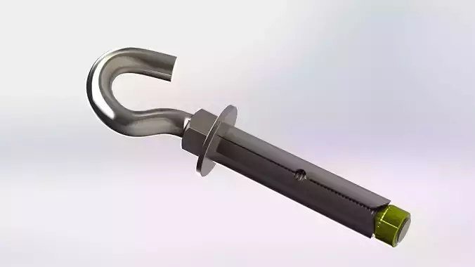 Hook Anchor Bolt - SolidWorks 3D model